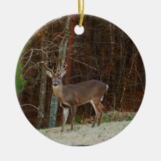Green Camo, Camouflage Deer personalized Ceramic Ornament