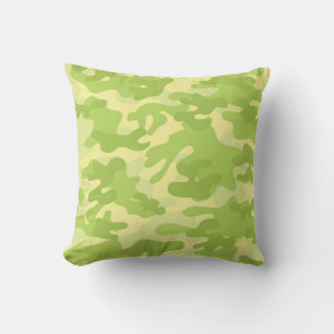 Green Camo Design Throw Pillow