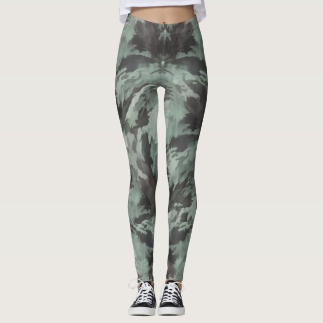 Green Camo Leggings (Front)