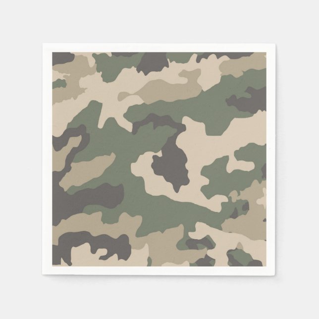 Green Camo Pattern Napkin (Front)