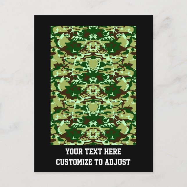Green camo postcard (Front)