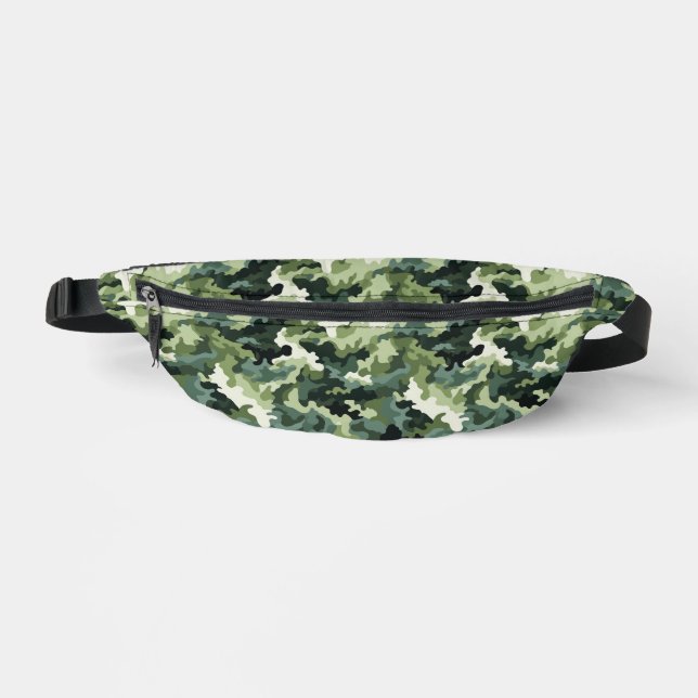 Green Camo Print Fanny Pack (Front)