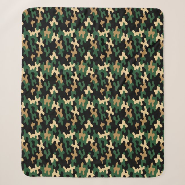 Green Camo Sherpa Blanket (Front)