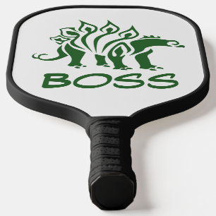 Green Camo Stegosaurus Spiked Dinosaur Pickleball Paddle