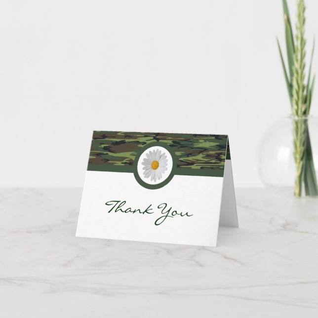 Green Camo Thank You Card (Front)