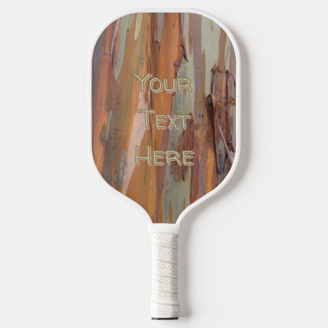 Green Camo Tree Bark 1 Pickleball Paddle (Front)
