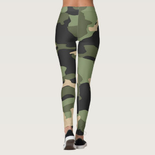 Green Camou Leggings