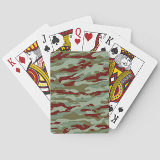 Green Camouflage Army Boot Camp Soldier Playing Cards