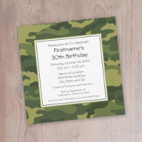 Green Camouflage Birthday Party