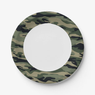Green Camouflage. Camo your Paper Plate
