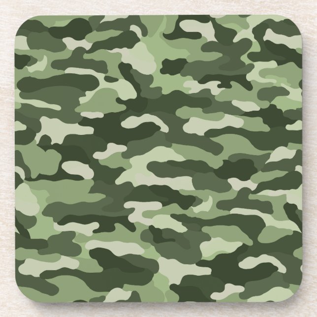 Green Camouflage Coaster (Front)