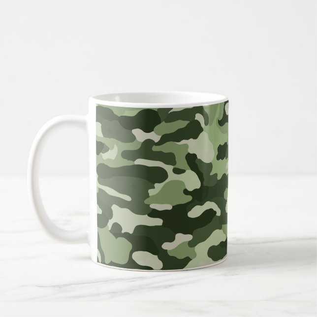 Green Camouflage Coffee Mug (Left)