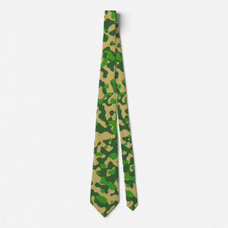 Green Camouflage in Tan and Olive Tie