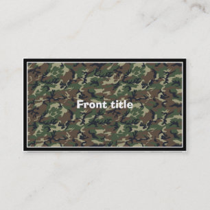 Green Camouflage Military Pattern Business Card