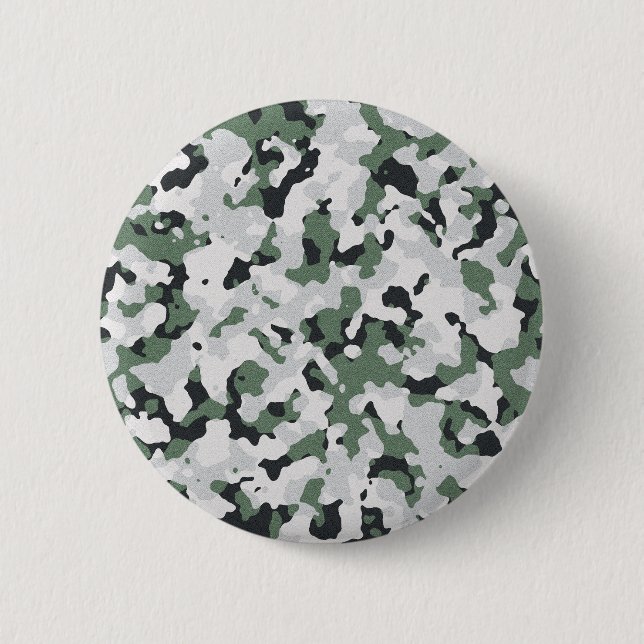 Green camouflage pattern 2 inch round button (Front)