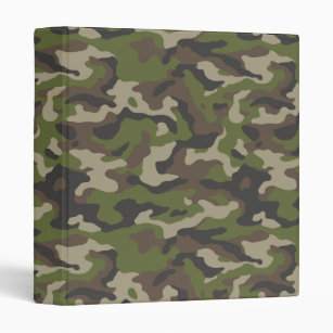 Green Camouflage Pattern Binder