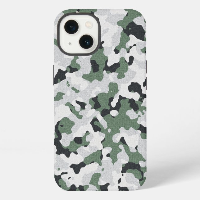 Green camouflage pattern Case-Mate iPhone case (Back)