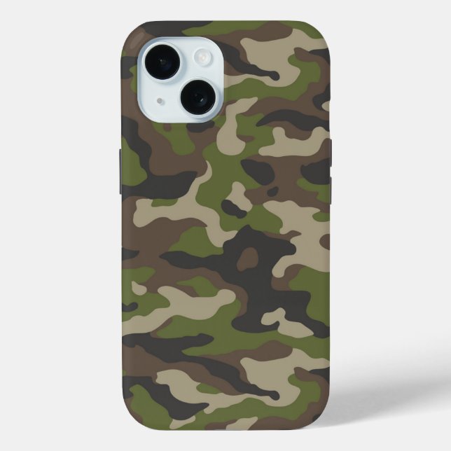 Green Camouflage Pattern Case-Mate iPhone Case (Back)