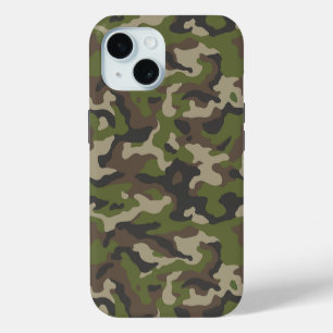 Green Camouflage Pattern iPhone 15 Case