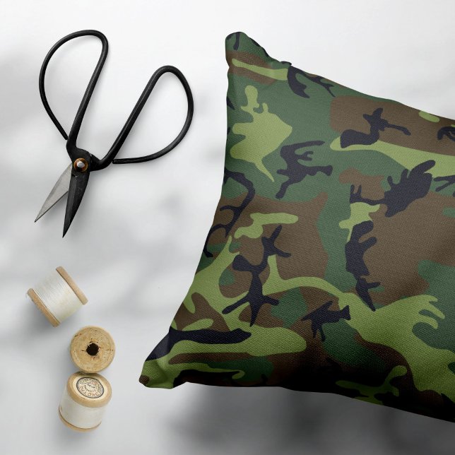 Green Camouflage Pattern, Military Pattern, Army Accent Pillow (Creator Uploaded)