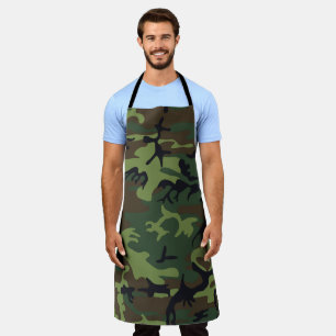 Green Camouflage Pattern, Military Pattern, Army Apron
