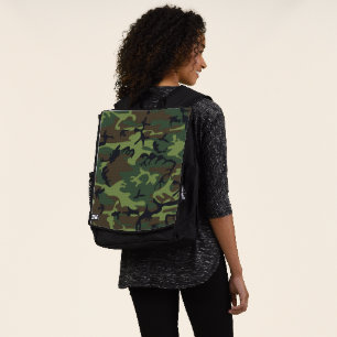 Green Camouflage Pattern, Military Pattern, Army Backpack