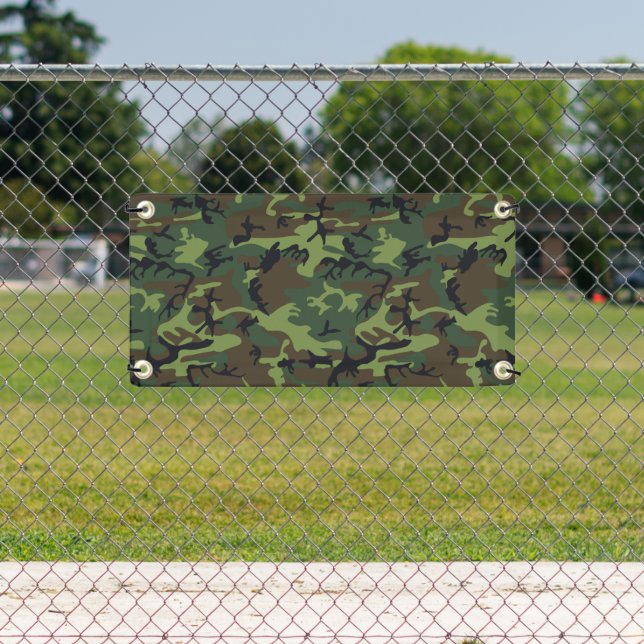 Green Camouflage Pattern, Military Pattern, Army Banner (Insitu)