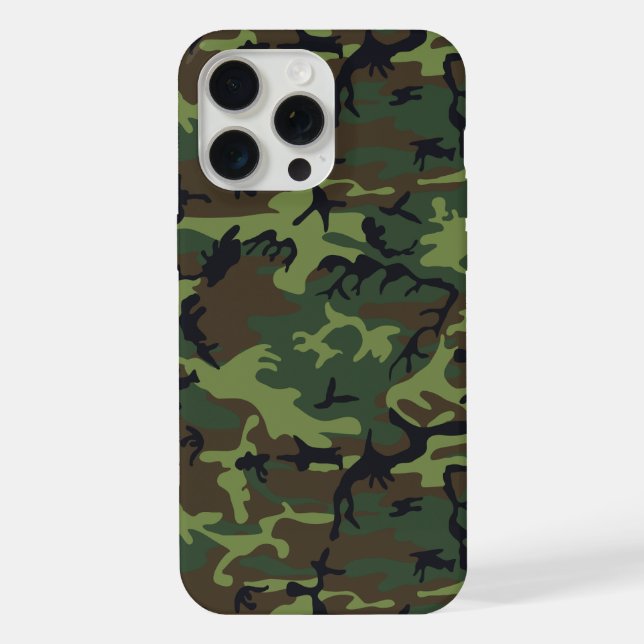Green Camouflage Pattern, Military Pattern, Army iPhone Case (Back)