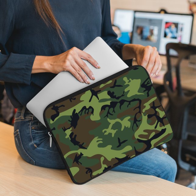 Green Camouflage Pattern, Military Pattern, Army Laptop Sleeve (Creator Uploaded)