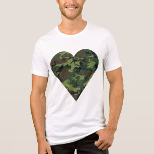 Green Camouflage Pattern, Military Pattern, Army Tri-Blend Shirt