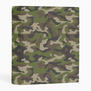 Green Camouflage Pattern Mini Binder