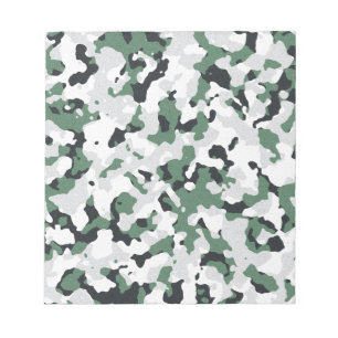 Green camouflage pattern notepad