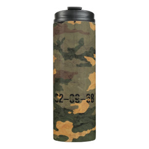 Green camouflage pattern vintage 2020 thermal tumbler