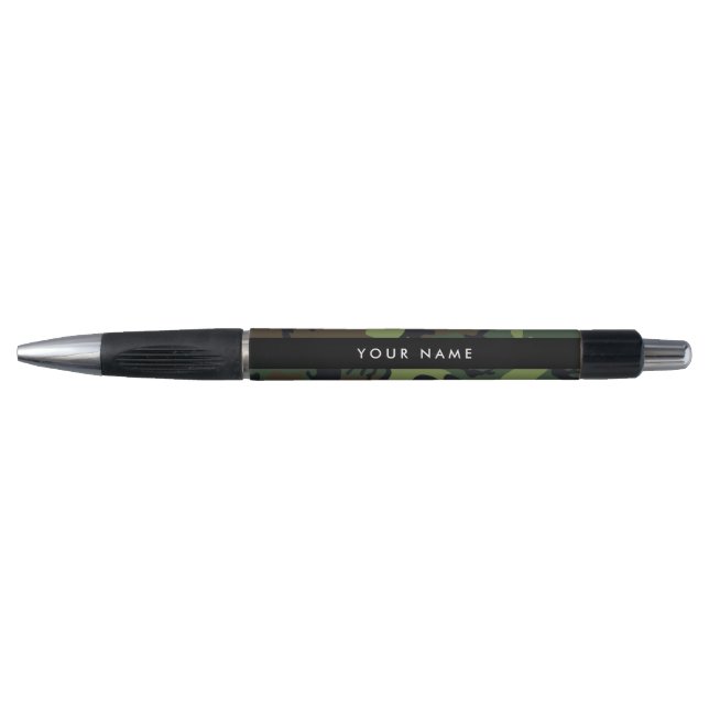 Green Camouflage Pattern, Your name, Personalize Pen (Front)