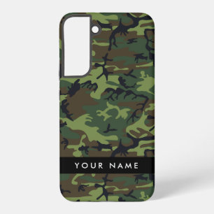 Green Camouflage Pattern, Your name, Personalize Samsung Galaxy Case