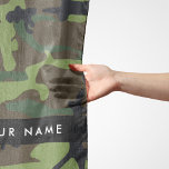 Green Camouflage Pattern, Your name, Personalize Scarf<br><div class="desc">Elegant,  stylish and sophisticated camouflage pattern in green and brown colour. Modern and trendy gift,  perfect for the military lover in your life. Personalize by adding your name,  nickname,  monogram or initials.</div>