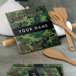 Green Camouflage Pattern, Your name, Personalize Tile<br><div class="desc">Elegant,  stylish and sophisticated camouflage pattern in green and brown colour. Modern and trendy gift,  perfect for the military lover in your life. Personalize by adding your name,  nickname,  monogram or initials.</div>