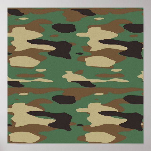 Green Camouflage Poster (Front)