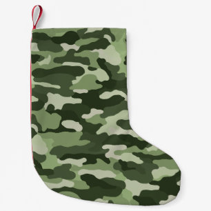 Green Camouflage Small Christmas Stocking