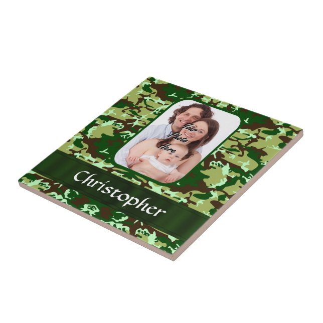 Green camouflage tile (Side)