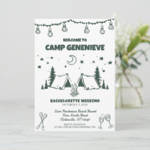 Green Camping Bachelorette Weekend Party