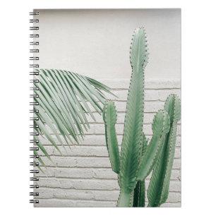 Green candelabra cactus notebook