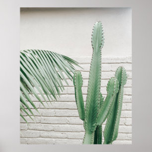 Green candelabra cactus poster