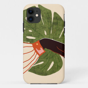 Green Canvas, Red Accent iPhone 11 Case