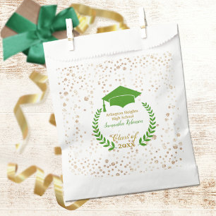 Green Cap and Laurel Graduation Party  Favour Bag