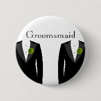Green Carnation Groomsmaid Badge for a Gay Wedding