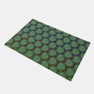 Green carton under color, or square doormat