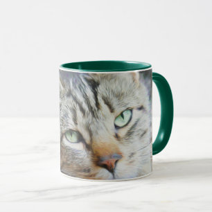 Green Cat Eyes Mug