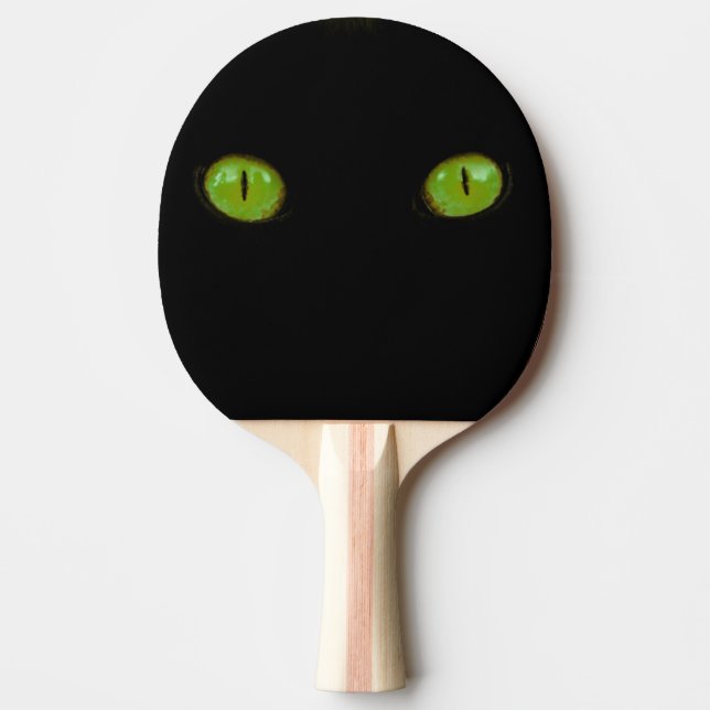 Green Cat Eyes - Ping Pong Paddle (Front)