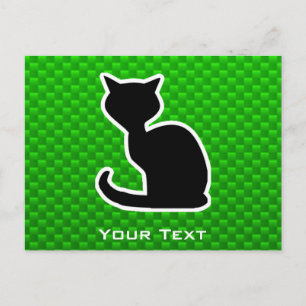 Green Cat Postcard